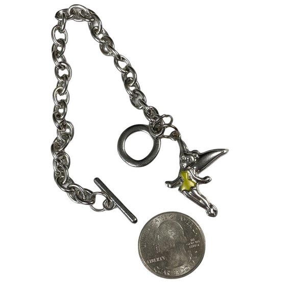 Disney Tinker Bell Silver Tone Bracelet - Picture 4 of 5